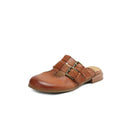 Clara Leather Block Heel Mules 7