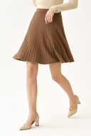 Coudrée Merino Wool Black Skirt High-Waist 1