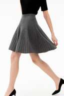 Coudrée Merino Wool Black Skirt High-Waist 5