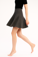 Coudrée Merino Wool Black Skirt High-Waist 6