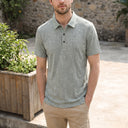 Davin Polo Shirt | Tonal Jacquard Pattern Short Sleeve Polo