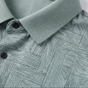 Davin Polo Shirt | Tonal Jacquard Pattern Short Sleeve Polo