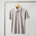 Davin Polo Shirt | Tonal Jacquard Pattern Short Sleeve Polo