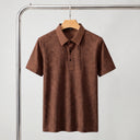 Davin Polo Shirt | Tonal Jacquard Pattern Short Sleeve Polo
