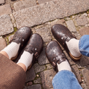 Paisley Embossed Clogs | Vintage Buckle Mules, Unisex Slip-On