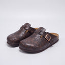 Paisley Embossed Clogs | Vintage Buckle Mules, Unisex Slip-On