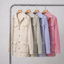 Edrin Striped Over Shirt | Belted Four-Pocket Safari Shirt Jacket