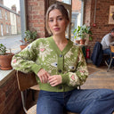 Elara Cardigan | Evil Eye Retro V-Neck Knit
