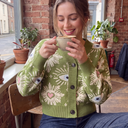 Elara Cardigan | Evil Eye Retro V-Neck Knit