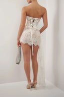 Elara Chantilly Lace Evening Gown with Detachable Train 3