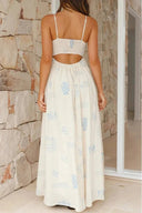 Elara Linen Maxi Dress Sky Blue Summer 2