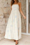 Elara Linen Maxi Dress Sky Blue Summer 3