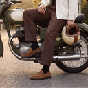 Conan Leather Penny Loafers | Gathered Moc-Toe in Glossy or Suede