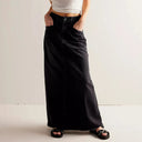 Fiona Cotton Blend Maxi Skirt A-Line 3