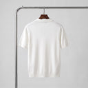 Alden Knit Polo | Textured Short Sleeve Open-Collar Polo Shirt