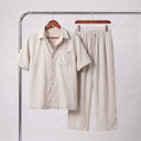 Orven Matching Set | Loose Short Sleeve Shirt and Wide-Leg Pan