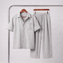 Orven Matching Set | Loose Short Sleeve Shirt and Wide-Leg Pan