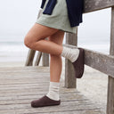 Aline | Suede Leather Mules, Slip-On Clogs with Cork Footbed