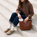 Aline | Suede Leather Mules, Slip-On Clogs with Cork Footbed