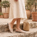 Avela Slingback Flats | Open-Knit Mesh Square-Toe Flat Sandals