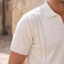 Alden Knit Polo | Textured Short Sleeve Open-Collar Polo Shirt