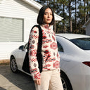 Durin Sherpa Pullover | Retro Geometric Half-Zip Fleece Jacket