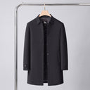 Rhode Down Trench Coat with Single Breasted Snap Front and Quilted Lining