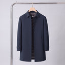 Rhode Down Trench Coat with Single Breasted Snap Front and Quilted Lining