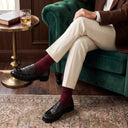 Conan Leather Penny Loafers | Gathered Moc-Toe in Glossy or Suede