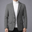 Calder Plaid Sports Coat in Glen Check with Notch Lapel and Flap Pockets