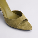 Verla Suede Pointed Toe Mule | Stiletto Heel Slip-On Sandal