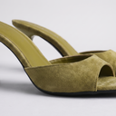 Verla Suede Pointed Toe Mule | Stiletto Heel Slip-On Sandal