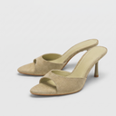 Verla Suede Pointed Toe Mule | Stiletto Heel Slip-On Sandal