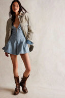 Harlow Soft-Washed Denim Romper Summer 7
