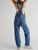 Juno Relaxed Denim Dungarees for Women Everyday 4