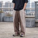 Koven Utility Pants | Colorblock Wide-Leg Drawstring Pants