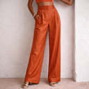 Livia Linen Blend Wide Leg Trousers Summer 2