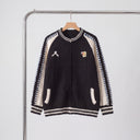 Varsity Knit Cardigan | Contrast-Sleeve Zip-Up Sweater Jacket