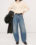 Mason Wide Leg Cotton Blend Jeans 9