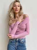 Mia | Elegant Off-Shoulder Fitted Women's Top 1