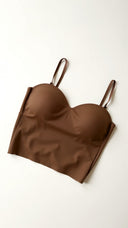 Mia | Fitted White Crop Top With Sweetheart Neckline 2