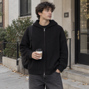 Milea Knit Hoodie | Unisex Ribbed Full-Zip Hooded Cardigan