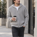 Milea Knit Hoodie | Unisex Ribbed Full-Zip Hooded Cardigan