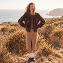 Millie Faux Fur Jacket | Embellished Jewel Floral Zip-Up Winter Coat
