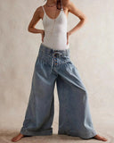 Mira Cotton Blend Wide Leg Jeans Women’s 1