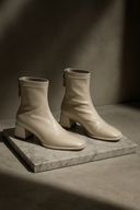 Mira Genuine Leather Block Heel Ankle Boots for Women 6