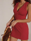 Mira Linen Blend V-Neck Dress Summer 3