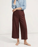 Mira Linen Wide Leg Pants Cropped 2