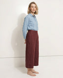Mira Linen Wide Leg Pants Cropped 3