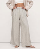 Mira Linen Wide Leg Pants Cropped 8